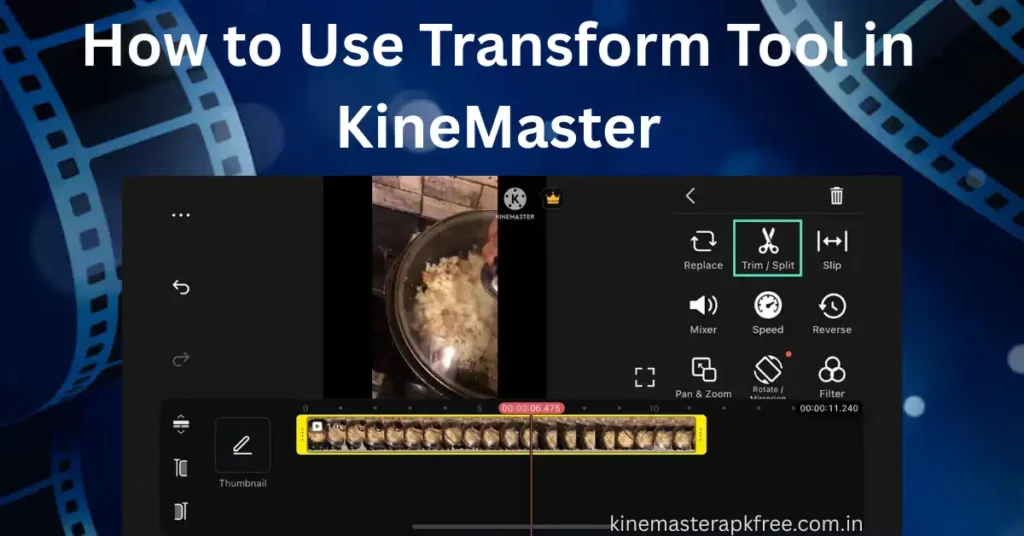 Use Transform Tool in KineMaster