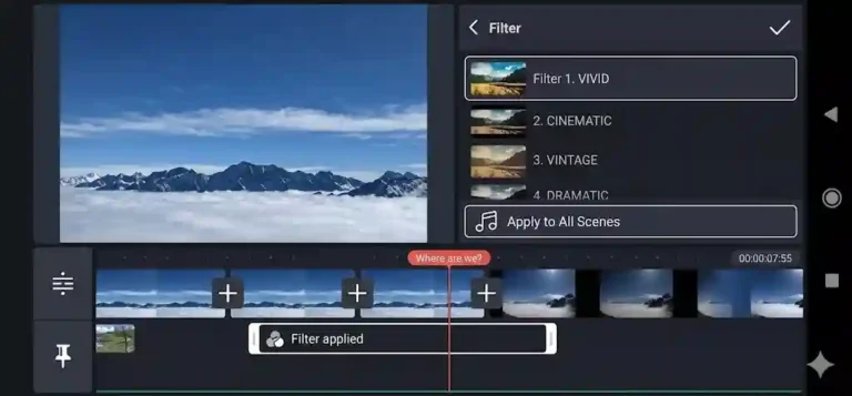 How to Use Color Filters in KineMaster MOD
