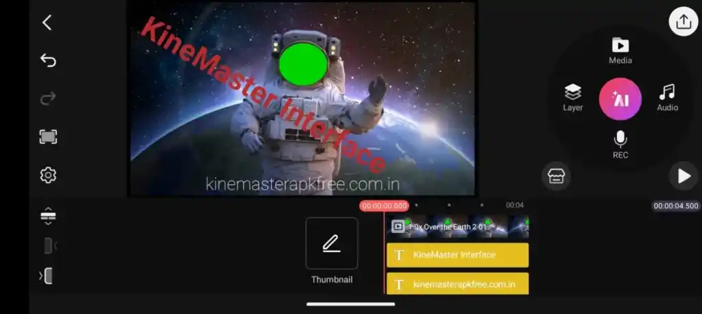 Interface of Kinemaster MOD APK